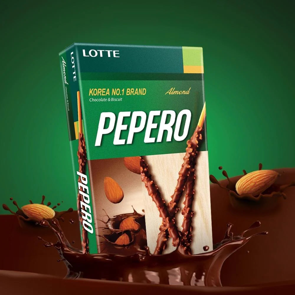 樂天果仁巧克力棒 Lotte Almond Pepero Chocolate Sticks 32g ***